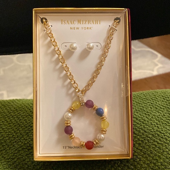 Isaac Mizrahi Jewelry - Isaac Mizrahi 15” Necklace & Earrings, NIB, ready for gifting or enjoy yrslf